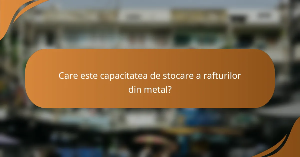 Care este capacitatea de stocare a rafturilor din metal?