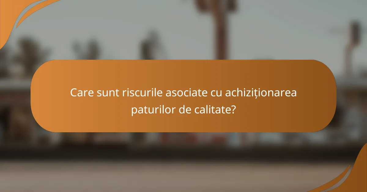 Care sunt riscurile asociate cu achiziționarea paturilor de calitate?