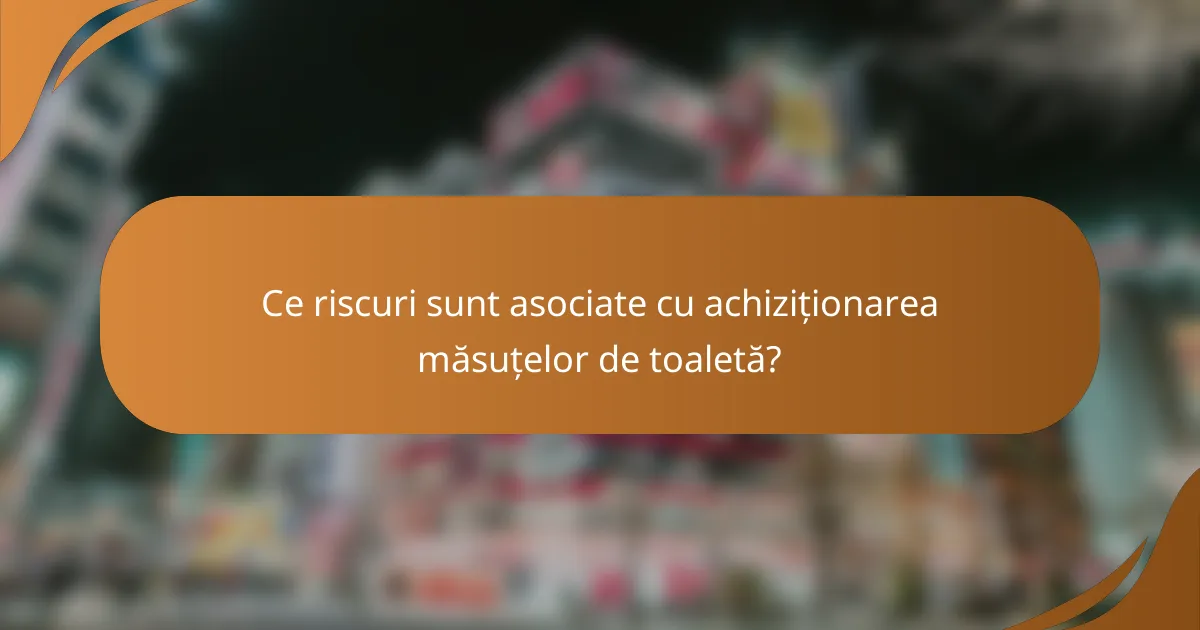 Ce riscuri sunt asociate cu achiziționarea măsuțelor de toaletă?
