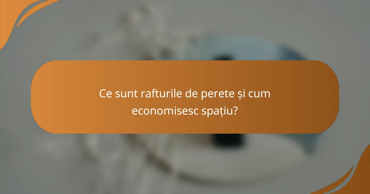 Ce sunt rafturile de perete și cum economisesc spațiu?