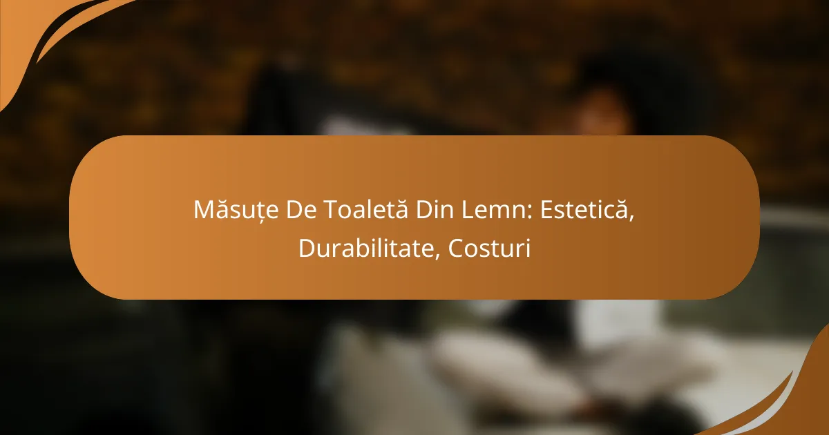 Măsuțe De Toaletă Din Lemn: Estetică, Durabilitate, Costuri
